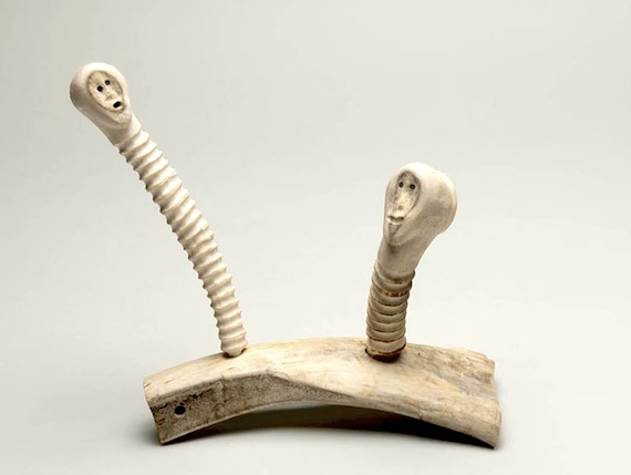 Mary Etok's Ice Worm Spirits from 1979 is on display at the