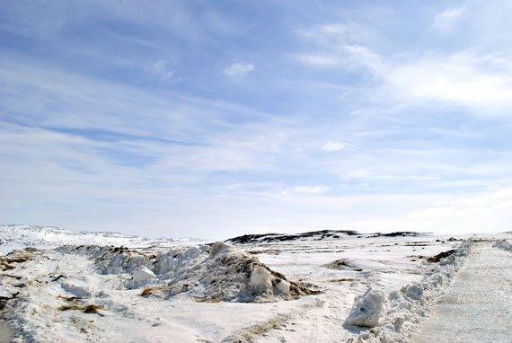 A view of the area along the access road to Rotary Park in Apex that Iqaluit City Council has chosen for the community's next cemetery. The city hopes to finish developing it by the end of the year. Read more about the plans on Nunatsiaqonline.ca. (PHOTO BY JIM BELL)