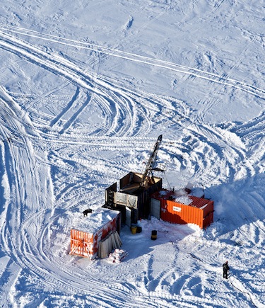 Michel Pilon, a drill worker, went missing May 14 en route to one of the Meliadine gold project's drills, shown here. (PHOTO COURTESY OF AGNICO EAGLE)