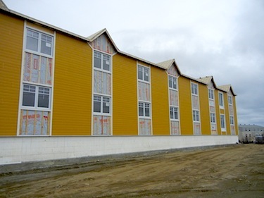 A view of the new block of rental suites in Kuujjuaq which electrician Daniel Gadbois wired. (PHOTO BY JANE GEORGE)