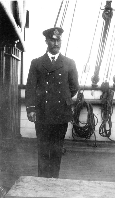 Robert Janes in a ship's officer's uniform. (HARPER COLLECTION)