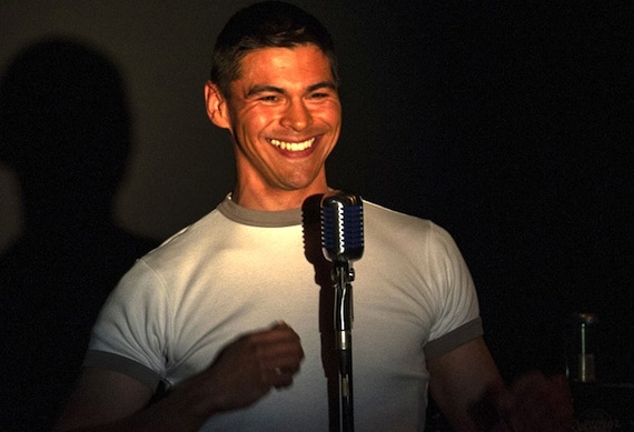The crowd howls in response to a joke as local comedian Franco Buscemi flashes a smile June 14 during the Mahaha Comedy Jam at the Francophone Centre in Iqlauit — the city's first sold-out, stand-up comedy night, hosted by Vinnie Karetak and starring Buscemi, Nanauq Kusugak and Nastania Mullin, with a performance by the Trade-offs. (PHOTO BY ED MARUYAMA)