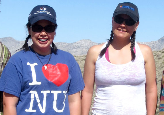 Patricia Peyton, right, and Candice Sudlovenick, of Nunavut were asked to map a ridge during an earth sciences field trip to California this past May with several dozen fourth-year university students. Dalhouse University geology instructor Mike Young said their ability to draw the land and its contours to scale was astounding, given their limited training. Read more on Nunatsiaqonline.ca. (PHOTO COURTESY OF CNGO)