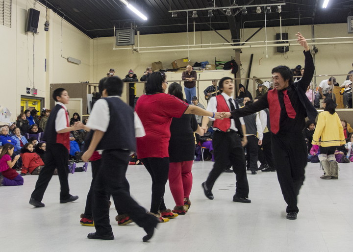 Rankin Inlet's community hall was full to capacity for a recent square dancing competition held over the Christmas holidays. A local band provided musical accompaniment and some dances, which combine western square dancing and jigging, went on for as long as 15 minutes. (PHOTO BY ARCTECH DESIGN/DOUG MCLARTY)