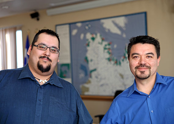 Makivik Corp.'s board appointed Adamie Delisle-Alaku of Salluit and Andy Pirti of Akuluvik, who won their positions in a Jan. 16 election, to the organization's executive at a meeting held Jan. 21 and appointed them to various files and subsidiaries. The Makivik Corp. executive committee now comprises Jobie Tukkiapik, president; Michael Gordon, vice president, economic development; Adamie Delisle-Alaku, vice president, renewable resources; Andy Pirti, treasurer; Andy Moorhouse, corporate secretary. (PHOTO COURTESY OF MAKIVIK CORP.)
