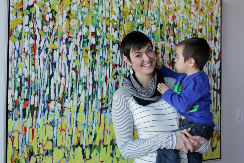 Qajaq Robinson, named after Lazarus Kyak, one of the first RCMP special constables in the North, with her son Philip, named after Qajaq's late brother. (PHOTO BY LISA GREGOIRE)