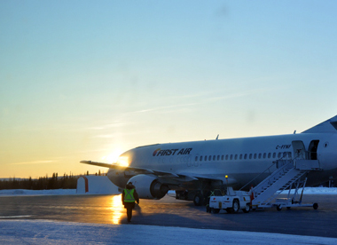 Two pilots have been dismissed after the First Air Boeing 737-200 they were flying went off course March 31. (PHOTO BY SARAH ROGERS)