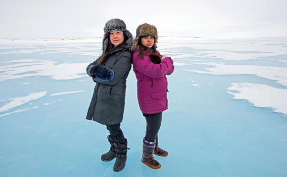 Gloria Guns and Christine Aye made up the Cambridge Bay synth-pop duo Scary Bear Soundtrack, who were the top Nunavut act to emerge from CBC’s Searchlight music competition. (PHOTO BY DENISE LEBLEU IMAGES) 