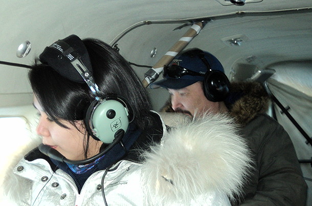 Community observers were invited along on some of the aerial surveys to show them how the caribou counts on Baffin Island were done. (PHOTO COURTESY DEPARTMENT OF ENVIRONMENT)