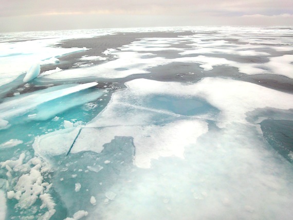 Researchers in the UK have discovered a link between spring meltwater and the late summer sea-ice coverage in the Arctic. (FILE PHOTO) 