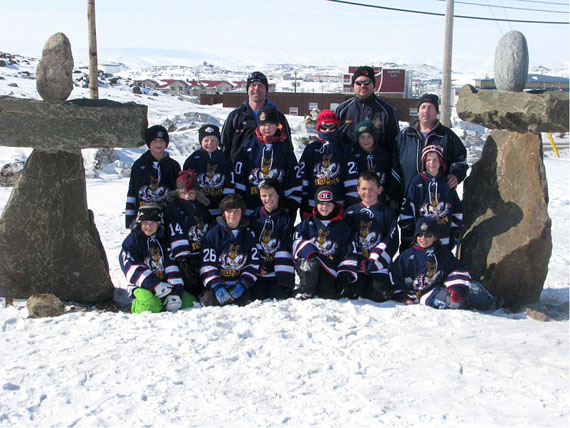 The Metcalfe District Hockey Association Minor Atom River Rats hockey team enjoyed their recent trip to Iqaluit. (PHOTO COURTESY OF MATTHEW GOODSELL)