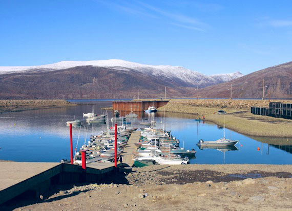 Fisheries and Oceans Canada will soon install a second dock to its harbour, identical to the first, seen here in September 2013 shortly after it opened. The hamlet expects the new dock will fill immediately once it’s completed in early August. (FILE PHOTO)
