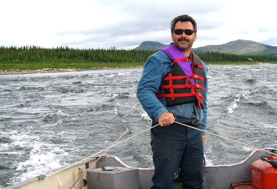 Air Canada pilot Richard Simon out on the George River this past summer, near his family’s outfitting camp at Mt. Pyramid. (PHOTO COURTESY OF RICHARD SIMON) 