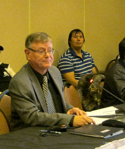 Roy Green, Nunavut’s deputy minister of Community and Government Services, told Nunavut mayors Nov. 12 that nearly all their communities share the same problem: their dumps are overloaded and don’t follow Canadian standards. (PHOTO BY PETER VARGA)

