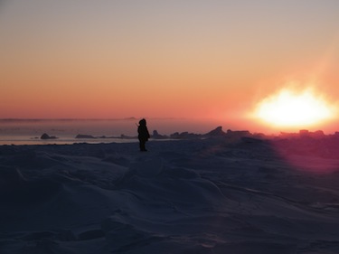 An Umiujaq hunter looks out over the land in this 2010 photo. (PHOTO BY JOANNE NOVALINGA)