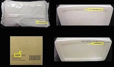 If you think you have purchased some of the recalled wipes, you can see the lot numbers on the inside plastic bag and on the outside of the container, as shown here.
