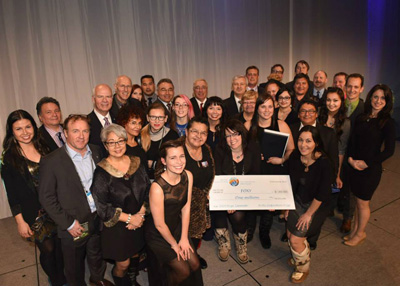 Arctic Inspiration prize recipients FOXY with members of the AIP's selection committee at the Dec. 10 awards ceremony. (PHOTO BY FRED CATTROLL/AIP) 