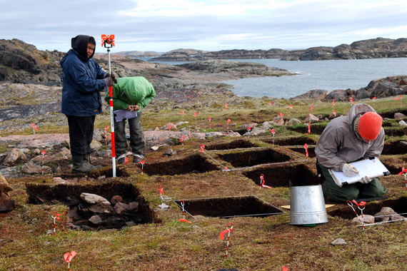 Fieldwork at Immiliagaajuk outside of Kimmirut has revealed evidence of a Viking or Medieval Norse presence dating back to 1000 A.D., researchers say. (PHOTO COURTESY OF P. SUTHERLAND)