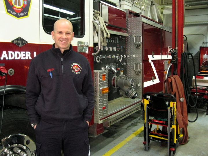 Iqaluit’s deputy fire chief, George Seigler, hopes to recruit five to ten volunteer firefighters for the city’s fire department this year. (PHOTO BY PETER VARGA)