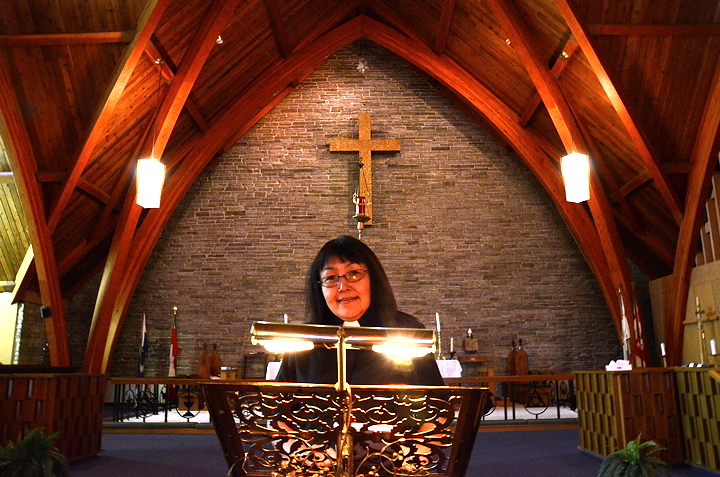 Annie Ittoshat, Montreal's first Inuk minister, presides over St. Paul's Anglican Church in the city's West Island with weekly Inuktitut services. (PHOTO BY DAVID MURPHY)