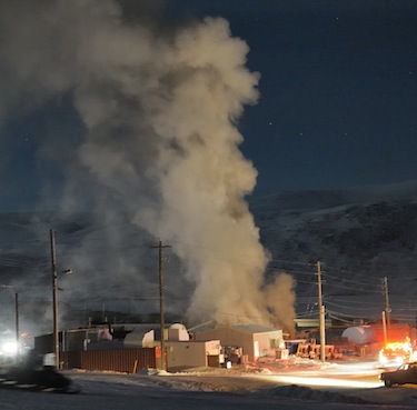 A power plant fire which began in the early morning hours of April 2 plunged the community of Pangnirtung into cold and darkness until rotating power could be restored on April 3 and full power by April 5. (FILE PHOTO)