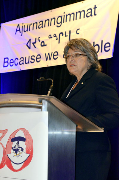 Mary Simon, the founding chair of the National Committee on Inuit Education said a university for Inuit Nunangat should have an Inuit identity but be operated with others through a form of co-management. (PHOTO BY JIM BELL)