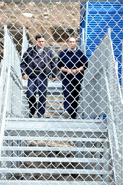Peter Kingwatsiak leaves the Nunavut Court of Justice building June 26 after undergoing more cross-examination from Crown prosecutor Barry McLaren. (PHOTO BY THOMAS ROHNER)