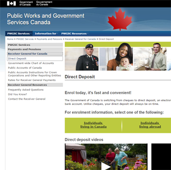 The federal government plans to phase out cheques in favour of a direct deposit system for all federal benefits and benefits, except in the case of Canadians living in remote areas, it says.