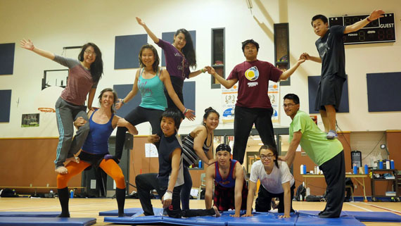 Nunavik's social circus program, Cirqiniq, wrapped up its summer camp in Kangiqsualujjuaq July 27 with a community performance. Cirqiniq's youth performers teamed up with the Pivallianiq program and its streetworker Shatterstar, who brought street dancing to the week-long workshop.