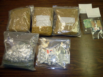 Police in Rankin Inlet picked up four pounds of marijuana after stopping a vehicle in the Kivalliq community July 19. (RCMP PHOTO)