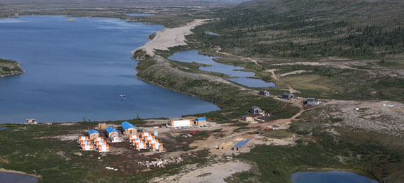 Quest Rare Minerals' camp at Brisson Lake is pictured here, adjacent to its Strange Lake rare earth deposit which the company hopes to begin mining in 2019. (IMAGE COURTESY OF QUEST RARE MINERALS) 