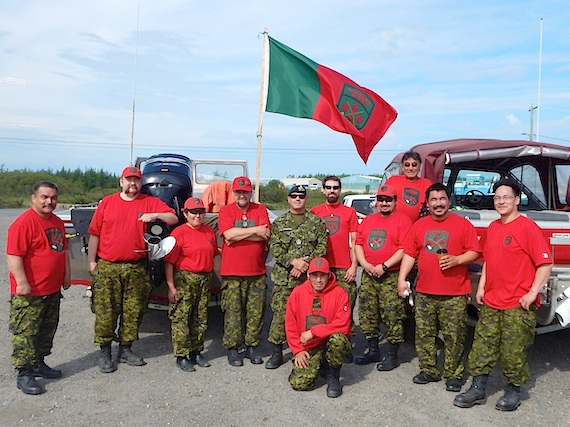 While their annual training exercise usually takes place on the land in winter, the Kuujjuaq Canadian Rangers patrol are preparing instead to train in the fall this year. Rangers from that Nunavik community, seen here recently, prior to their departure, will ply the Koksoak River by boat for marine orientation and cold water immersion exercises, along with other skills training. (PHOTO COURTESY OF W.O. BOUDREAULT/CANADIAN RANGERS)