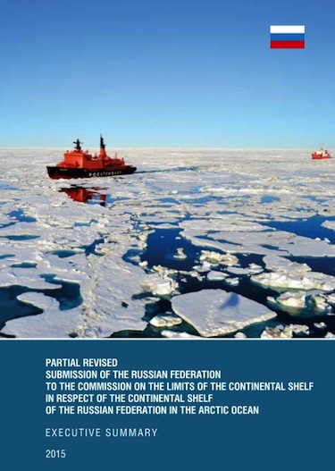 Russia has submitted a big document to the UN in support of its claim to Arctic underwater areas.