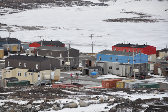 An estimated 13,500 litres of fuel spilled from Hydro-Québec's power plant in Inukjuak Sept. 17, which the corporation says has now been contained. (PHOTO BY SARAH ROGERS)