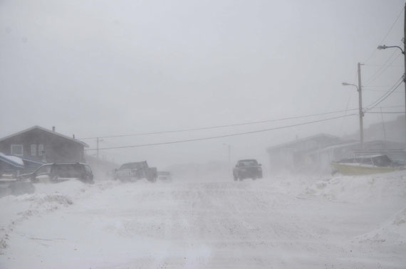The City of Iqaluit wants to penalize drivers who continue to operate vehicles on the road during blizzards and severe snow storms, saying that stuck or abandoned vehicles hamper municipal road crews. (FILE PHOTO)