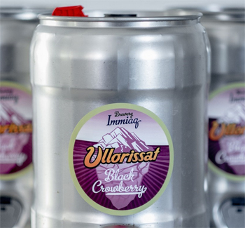 In the community of Ilulissat, Greenland, Brewery Immiaq produces a black crowberry ale called Ullorissat. (IMAGE COURTESY OF BREWERY IMMIAQ)