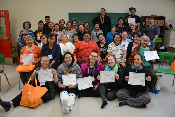 About 60 Nunavimmiut completed ASIST training as part of the Puttautiit conference in Puvirnituq this week, the largest training session ever held in Nunavik. (PHOTO COURTESY OF NRBHSS)