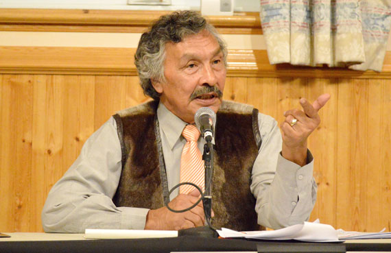 NDP candidate Jack Anawak mostly tried to stay out of the squabbles between Aglukkaq and Tootoo and instead tried to focus on the NDP's platform. (PHOTO BY STEVE DUCHARME)