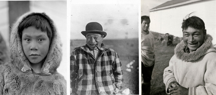 An example of some of the photos that Hudson's Bay Company archivists are hoping to identify. From left: a boy photographed around 1940, possibly by Dr. R. L. Sutton; an Inuit man photographed at Great Whale River in 1938; and, two Inuit men photographed around 1930, possibly by Harvey Bassett. If you know who these people are, send an email to hbca@gov.mb.ca. (PHOTOS COURTESY OF THE HUDSON'S BAY COMPANY ARCHIVES)