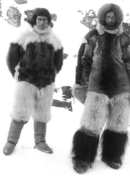 Knud Rasmussen, left, and fellow explorer Peter Freuchen, in the early 1920s. (FILE PHOTO)