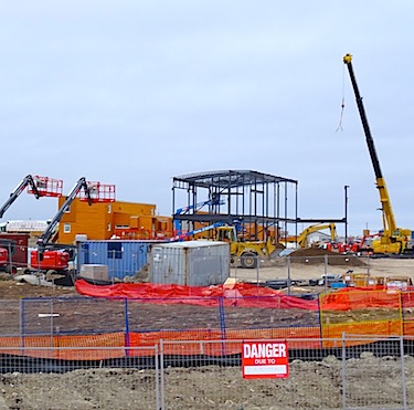 The $188.6 million Canadian High Arctic Research Station, under construction last September in Cambridge Bay, one of the biggest single infrastructure projects the federal government has undertaken in the Canadian Arctic in recent years. The National Aboriginal Economic Development Board estimates $46.7 million in sub-contracts related to the project went to Inuit firms. (FILE PHOTO)