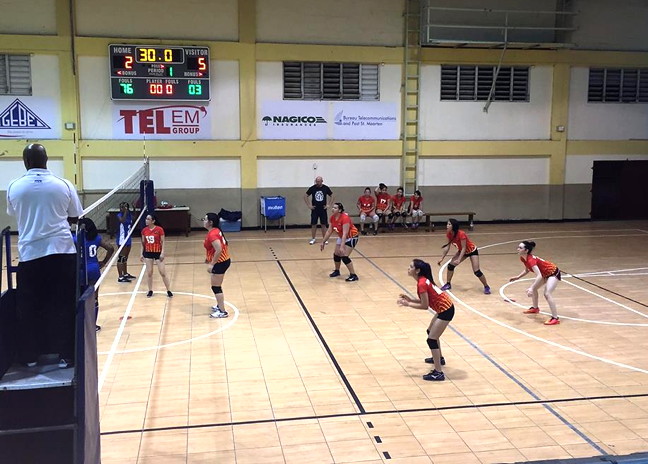 Volleyball Nunavut's high performance female youth squad takes on the St. Maarten national team Jan. 4. (PHOTO COURTESY VOLLEYBALL NUNAVUT FACEBOOK)