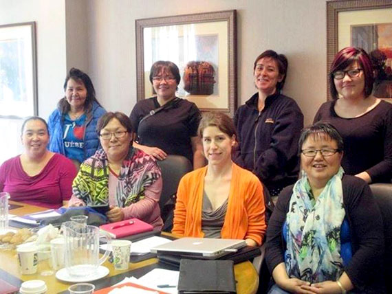 Saturviit's board of directors pictured in 2014. The organization is developing leadership training for Nunavimmiut women, which it plans to launch this fall. (FILE PHOTO)