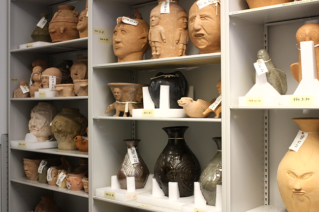 Some of the Inuit art and artifacts currently being housed at the Winnipeg Art Gallery. (PHOTO BY STEVE DUCHARME)