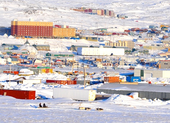 A Feb. 27 blizzard in Iqaluit clears and gives way to brilliant sun Feb. 28, when dog sled teams and Iqalungmiut alike got out to enjoy the beautiful weather. Environment Canada is forecasting clear skies for Nunavut's capital all week. (PHOTO BY SARAH ROGERS)