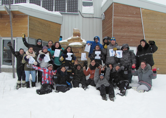 Nunavik’s youth group has a new name: Qarjuit Youth Council. The newly-formed youth group opened a regional contest for a new name, selecting the winner last week during consultations in Kuujjuaraapik. Qarjuit translates into English as arrows (fast or sharp), which the group says symbolizes how they want to “get straight to the issues.” The council, led by its president Alicia Aragutak, is currently hosting consultations on both coasts to gather input from its membership towards a plan of action. (PHOTO BY CANDACE IKEY) 
