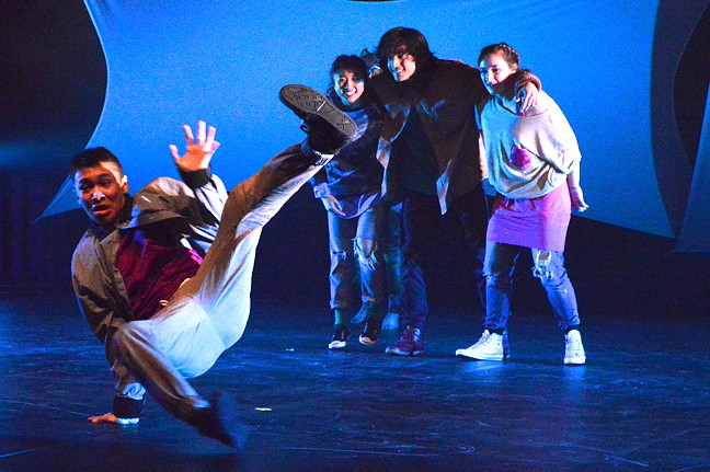 Yukon breakdancers and singers perform during an Arctic Winter Games showcase in Nuuk, March 9. (PHOTOS BY STEVE DUCHARME)