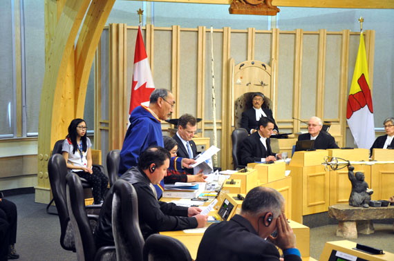 The Government of Nunavut is upgrading internet service in all its schools and Nunavut Arctic College community learning centres this year, education minister Paul Quassa told his colleagues at the legislative assembly March 2. Work began in December to upgrade equipment, install new software and re-align satellite antennas with the goal of having the new service in place by the summer of 2016, Quassa said. The new service is delivered though Galaxy Broadband Communications which will install and maintain the infrastructure over four years at a cost of $3.25 million. (PHOTO BY SARAH ROGERS)