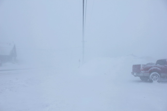 Look familiar Iqalungmiut? Another fierce storm has descended on Nunavut's capital shutting down Government of Nunavut offices, city of Iqaluit offices and the Nunavut Court of Justice. Although Environment Canada is reporting winds of only 65 kilometres per hour, visibility appears to be even less than it was on the morning of March 4 when another blizzard blew through south Baffin, shut down the town and wreaked havoc with Arctic Winter Games flights to Nuuk, Greenland. An 8:30 a.m. tweet from First Air said 