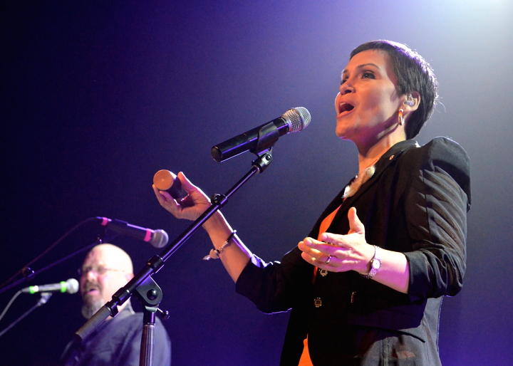 Susan Aglukark is pictured here playing Kuujjuaq’s Aqpik Jam festival in August 2014. (PHOTO BY ISABELLE DUBOIS)